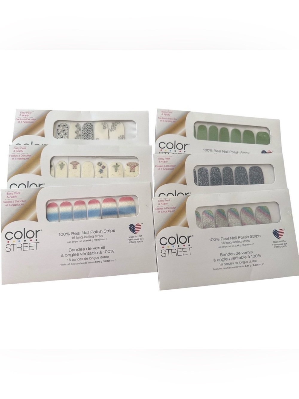 6 Sets ColorStreet Nail Polish Strips NEW